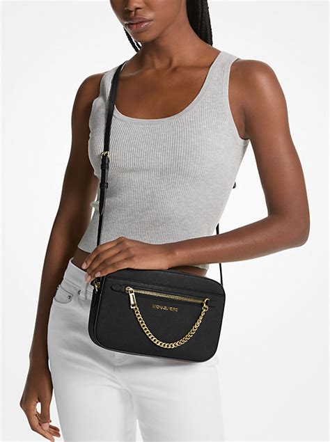 michael kors barolo purse|Jet Set Large Studded Saffiano Leather Crossbody Bag .